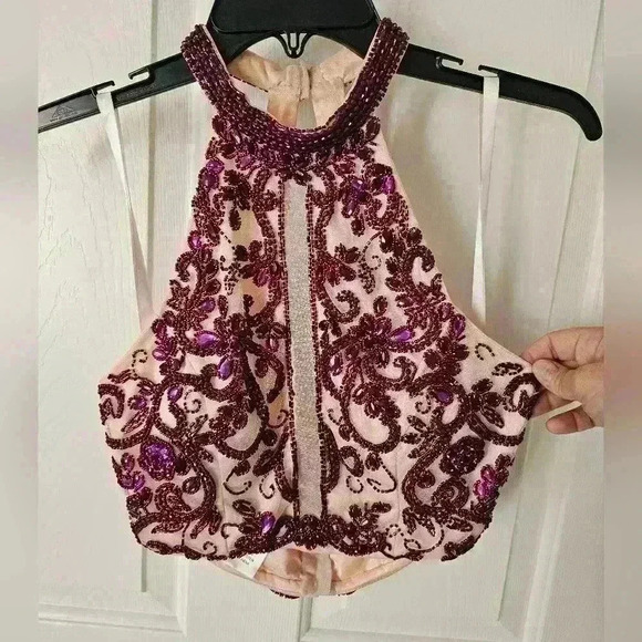 Primavera Couture - High Halter Cutout Evening Prom Dress Size 10 - Picture 6 of 15